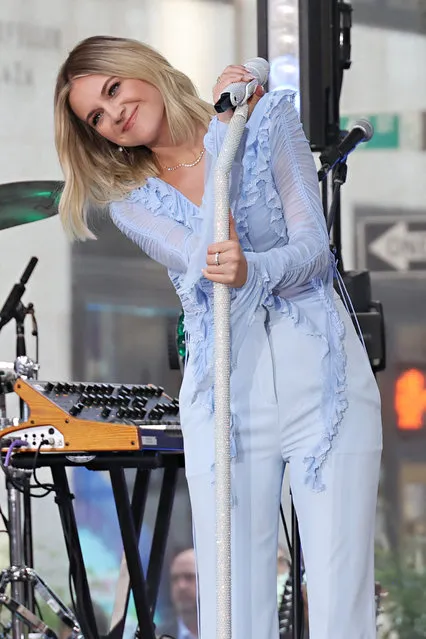 American country pop singer Kelsea Ballerini performs on NBC's “Today” at Rockefeller Plaza on August 11, 2023 in New York City. (Photo by Cindy Ord/Getty Images)