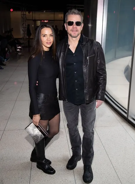 Actor Matt Damon and his wife Luciana Damon attend the Naeem Khan show during New York Fashion Week on February 12, 2024 in New York City. (Photo by Manny Carabel/Getty Images/AFP (Photo)