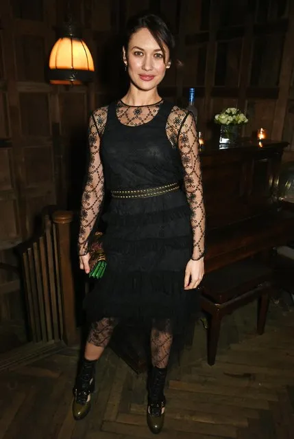 Olga Kurylenko attends a dinner co-hosted by Harvey Weinstein, Burberry & Evgeny Lebedev ahead of the 2017 BAFTA film awards in partnership with Grey Goose at Little House Mayfair on February 10, 2017 in London, England. (Photo by David M. Benett/Dave Benett/Getty Images for Grey Goose Vodka)