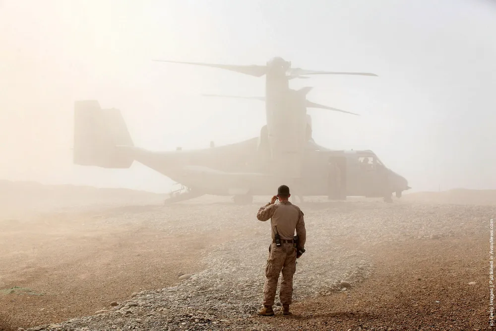 U.S. Secretary of Defense Leon Panetta Visits Military Bases in Afghanistan