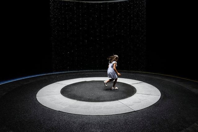 A girl plays at the “Aya Universe”, new entertainment park in Dubai, United Arab Emirates, on July 17, 2024. (Photo by Nabila Eltigi/Reuters)