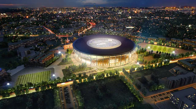 In this handout artists impression provided by the Russia 2018 Organising Commitee, the Ekaterinberg Stadium is shown as proposed and presented as part of the Russia 2018 World Cup bid, on September 29, 2011 in Russia. (Illustration by Russia 2018 via Getty Images)