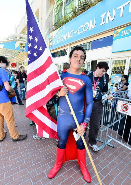 A fan dressed as Superman attends the Comic Con on July 23, 2014 in San Diego, California. (Photo by Jerod Harris/Getty Images)