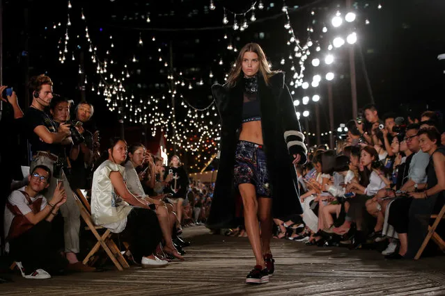 A model presents a creation from Tommy Hilfiger's Spring/Summer 2017 collection at New York Fashion Week in Manhattan, New York, U.S., September 9, 2016. (Photo by Andrew Kelly/Reuters)