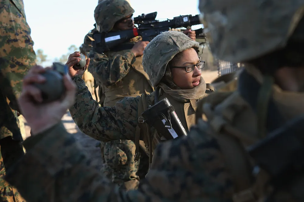 Female Marines Participate in Marine Combat Training at Camp LeJeune