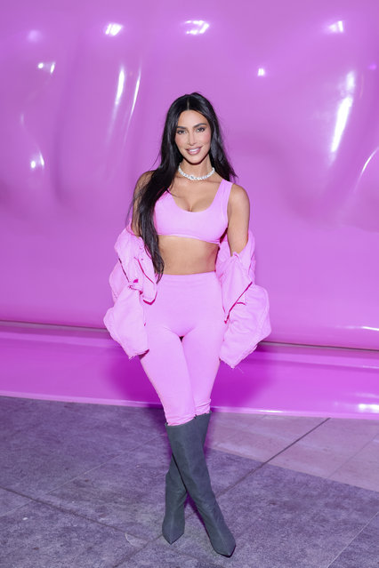 American socialite Kim Kardashian attends the SKIMS Valentine's Shop Pop-Up at Westfield Century City on February 08, 2023 in Los Angeles, California. (Photo by Stefanie Keenan/Getty Images for SKIMS)