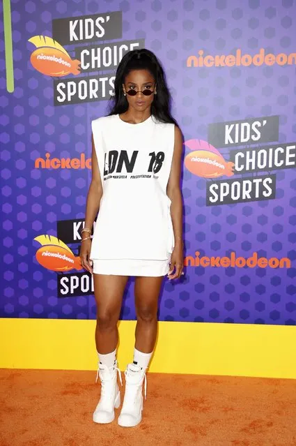 Ciara Wilson, wife of Russell Wilson attends Nickelodeon Kids' Choice Sports Awards 2018 at Barker Hangar on July 19, 2018 in Santa Monica, California. (Photo by Danny Moloshok/Reuters)