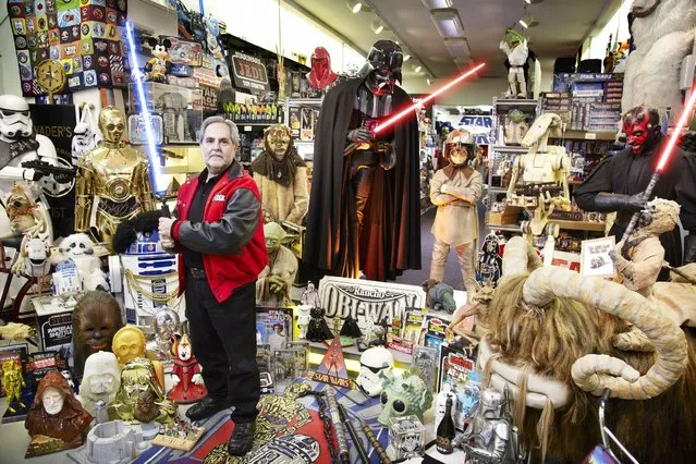 Steve Sansweet who has made it into the Guinness Book of World Records for having the largest collection of Star Wars memorabilia, having amassed over 300,000 unique items. (Photo by PA Wire)