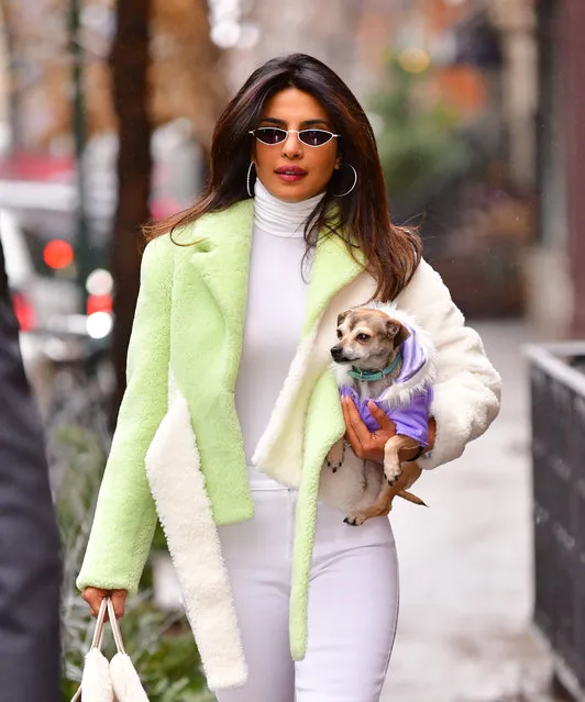 Priyanka Chopra seen on the streets of Manhattan on December 16, 2018 in New York City. (Photo by James Devaney/GC Images)