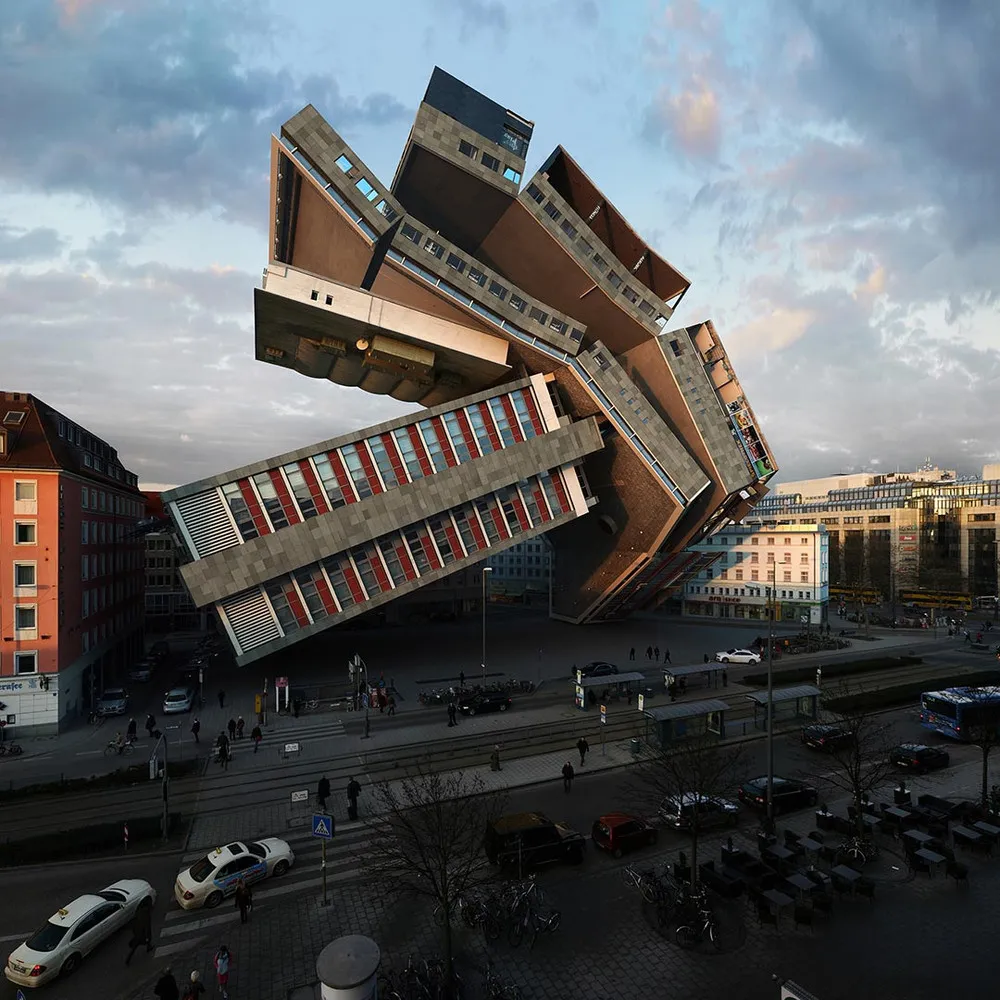 Manipulated Photography by Victor Enrich of a Munich Hotel