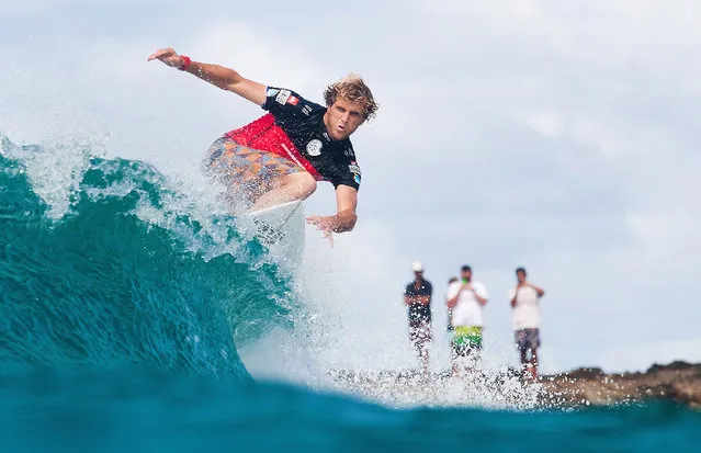 Kai Otton of Australia was eliminated from the Quiksilver Pro Gold Coast after placing second in his Round 2 heat at Snapper Rocks on March 3, 2014 in Gold Coast, Australia. (Photo by Kelly Cestari/ASP via Getty Images)