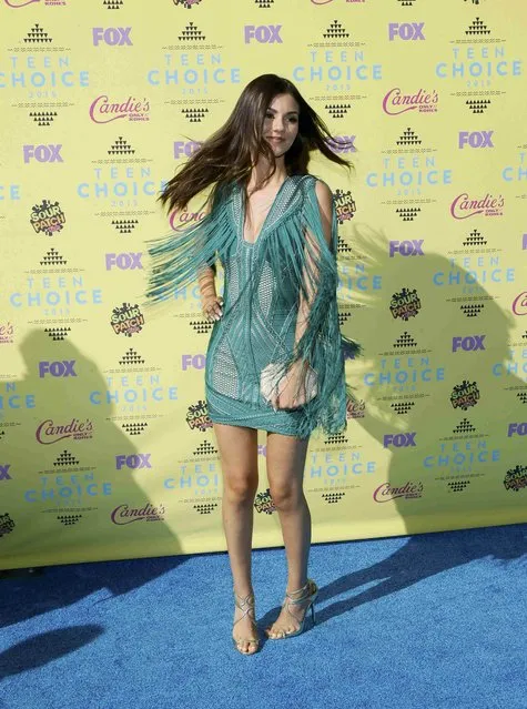 Actress Victoria Justice arrives at the 2015 Teen Choice Awards in Los Angeles, California, United States August 16, 2015. (Photo by Danny Moloshok/Reuters)