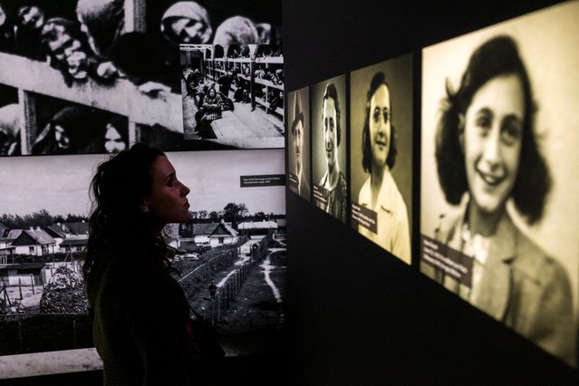 A woman attends a press preview for Anne Frank The Exhibition ahead of its official opening for International Holocaust Remembrance Day at the Center for Jewish History, in New York City, U.S., January 21, 2025. (Photo by Eduardo Munoz/Reuters)