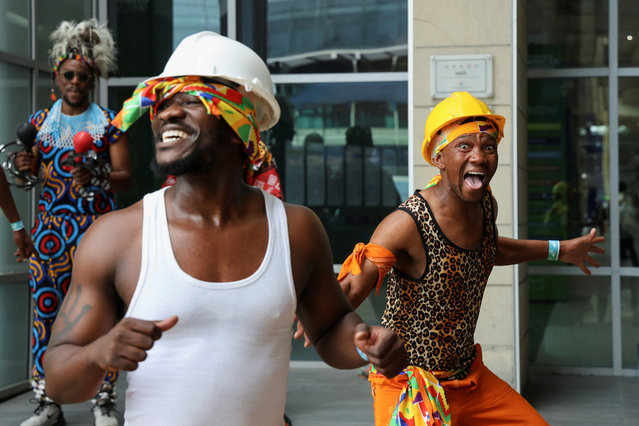 Dancers perform before the start of day 3 of the African Mining Indaba 2025 in Cape Town, South Africa, on February 5, 2025. (Photo by Shelley Christians/Reuters)