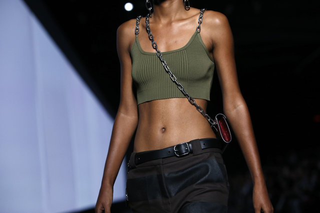 The Alexander Wang Spring 2016 collection is modeled during Fashion Week, Saturday, September 12, 2015, in New York. (Photo by Jason DeCrow/AP Photo)