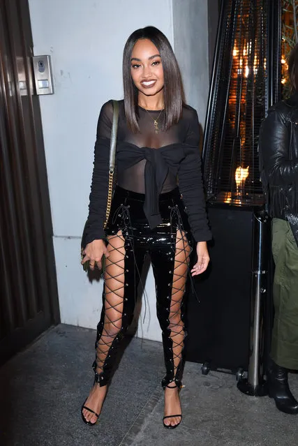 Little Mix singer  Leigh-Anne Pinnock arrives for the Jourdan Dunn Misguided collection launch at The London Reign on September 16, 2017 in London, England. (Photo by Karwai Tang/WireImage)