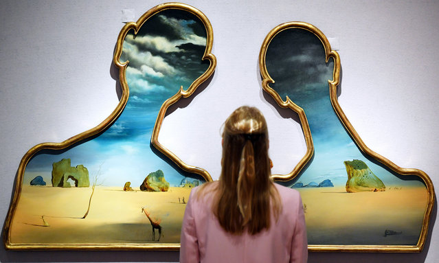 “Couple aux têtes pleines de nuages” (1937) by Salvador Dali, est. £7,000,000 - £10,000,000, in the Impressionist & Modern Art Sale at Bonhams, Bond Street in London on October 12, 2020. (Photo by James Veysey/Rex Features/Shutterstock)