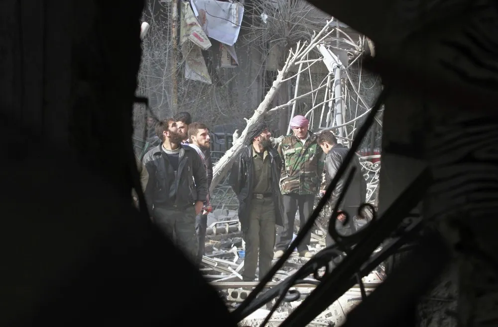 Syrian Airstrike on a Rebel-held Suburb of Damascus