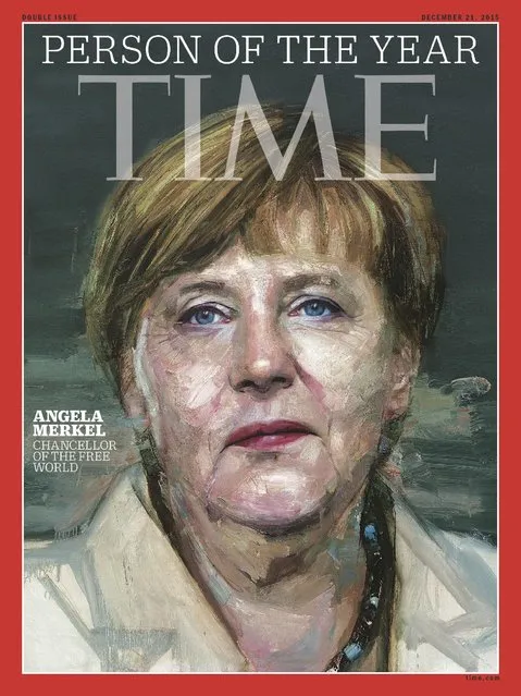 In this image provided by Time Magazine, Wednesday, December 9, 2015, German Chancellor Angela Merkel is featured as Time's Person of the Year. The magazine praises her leadership on everything from Syrian refugees to the Greek debt crisis. (Photo by Time Magazine via AP Photo)