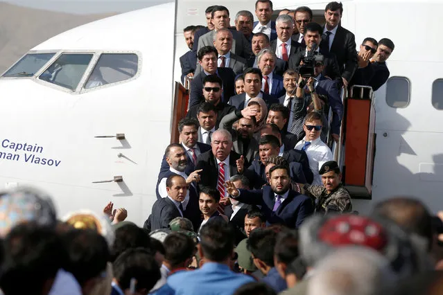 Afghan Vice President Abdul Rashid Dostum arrives at the Hamid Karzai International Airport in Kabul, Afghanistan, July 22, 2018. (Photo by Omar Sobhani/Reuters)