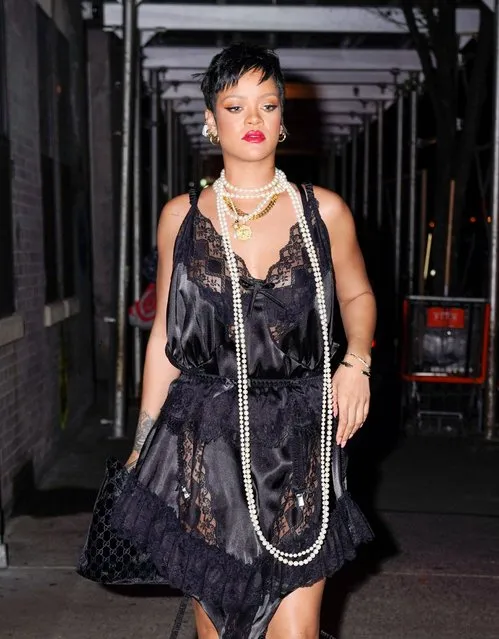 Rihanna is seen outside Carbone on July 06, 2021 in New York City. (Photo by Gotham/GC Images)