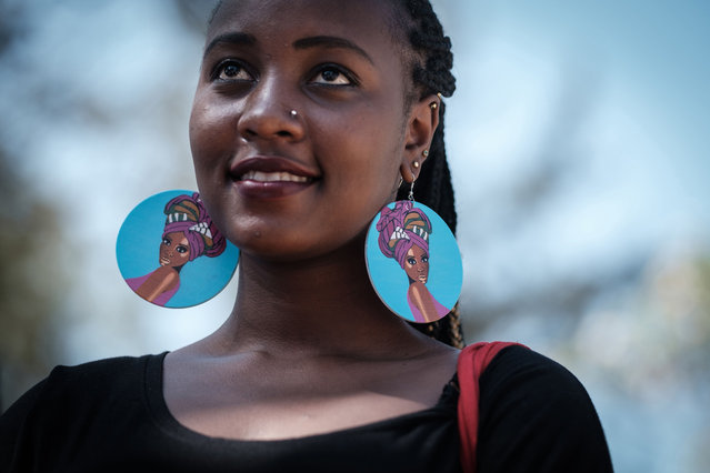 A woman participates in a feminist march, held to call a halt to the nation's femicide, in Nairobi on March 8, 2019, on International Women's Day. (Photo by Yasuyoshi Chiba/AFP Photo)