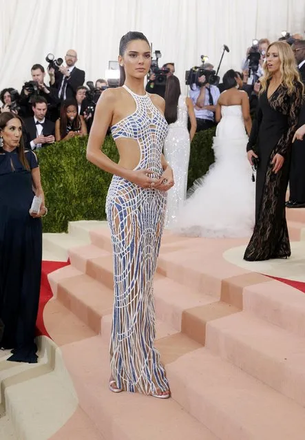 Television personality Kendall Jenner arrives at the Metropolitan Museum of Art Costume Institute Gala (Met Gala) to celebrate the opening of “Manus x Machina: Fashion in an Age of Technology” in the Manhattan borough of New York, May 2, 2016. (Photo by Eduardo Munoz/Reuters)