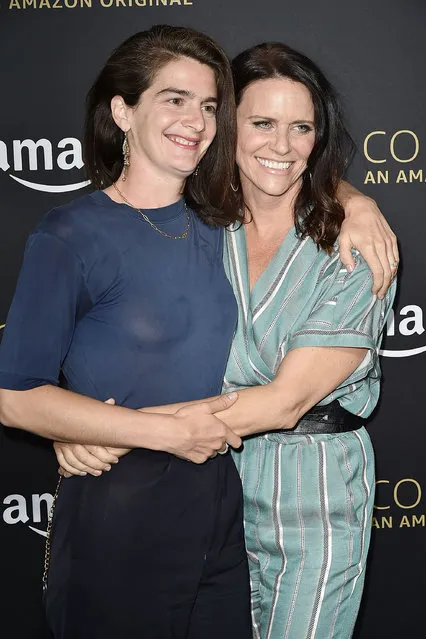 Gaby Hoffmann and Amy Landecker attend Amazon Prime Video's Emmy FYC Event And Screening For “Transparent” – Arrivals on April 22, 2017 in Hollywood, California. (Photo by David Crotty/Patrick McMullan via Getty Images)