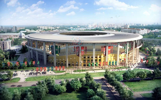 In this handout artists impression provided by the Russia 2018 Organising Commitee, the Ekaterinberg Stadium is shown as proposed and presented as part of the Russia 2018 World Cup bid, on September 29, 2011 in Russia. (Illustration by Russia 2018 via Getty Images)