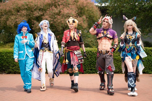 Cosplayers at AnimeCon UK at the NEC in Birmingham, an international festival of Anime, Manga, K-Pop and J-pop, celebrating Asian culture in the UK on Sunday, June 18, 2023. (Photo by Ben Birchall/PA Images via Getty Images)