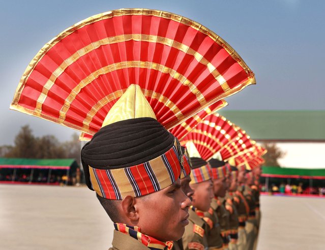 New recruits of the Indian Border Security Force (BSF) take part in a passing out parade in Humhama, on the outskirts of Srinagar, the summer capital of Indian Kashmir, 26 October 2024. A total of 629 recruits were formally inducted into the BSF, an Indian paramilitary force, after completing 44 weeks of training in physical fitness, weapon handling, commando operations and counter insurgency, a BSF spokesman said 26 October. (Photo by Farooq Khan/EPA)