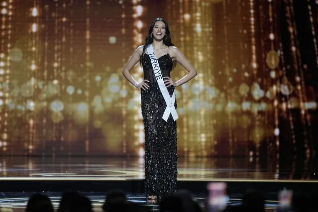 Miss Turkiye (Turkey) Aleyna Sirin takes part in the evening gown competition during the preliminary round of the 71st Miss Universe Beauty Pageant, in New Orleans on Wednesday, January 11, 2023. (Photo by Gerald Herbert/AP Photo)