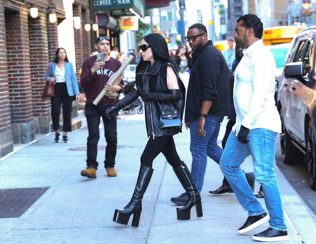 The singer Lady Gaga is seen arriving at “The Late Show With Stephen Colbert” on September 08, 2025 in New York City. (Photo by Jose Perez/Bauer-Griffin/GC Images)