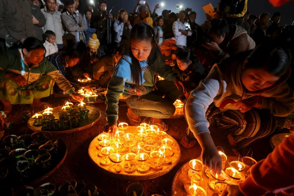 Tazaungdaing Lighting Festival in Myanmar