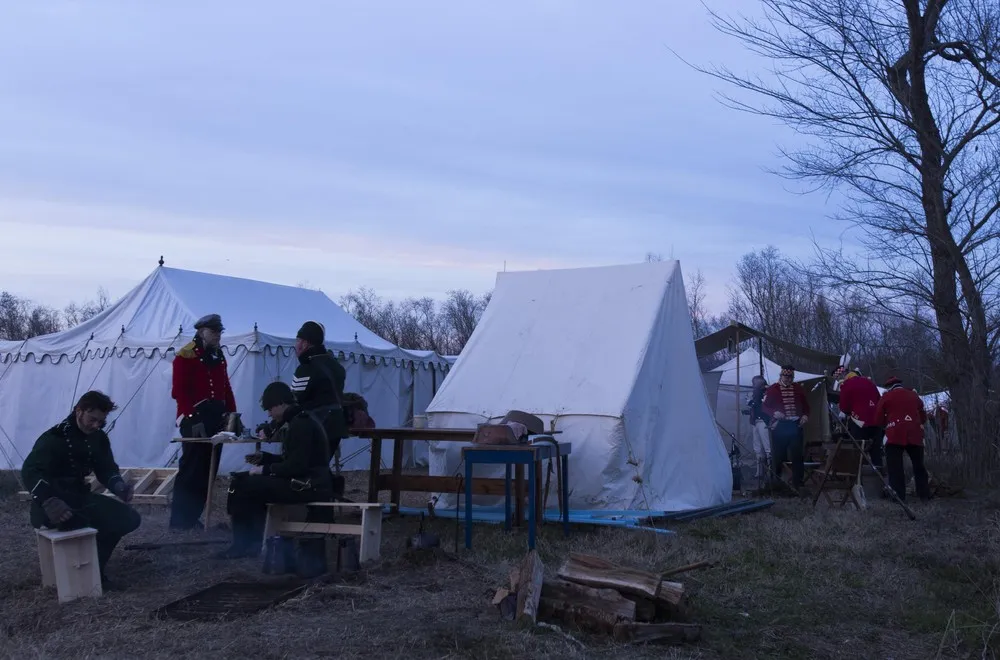 A Reenactment of the Battle of New Orleans in the War of 1812