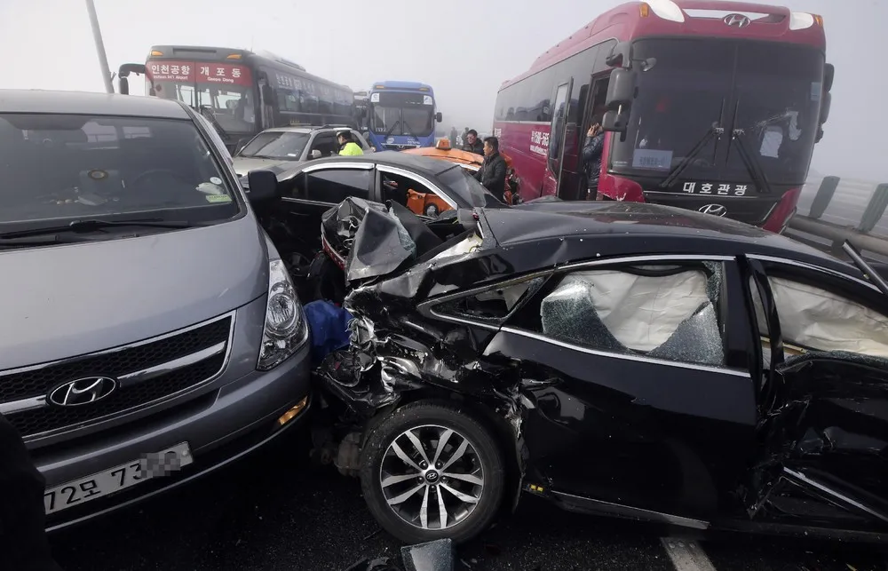 100-Car Pileup in South Korea