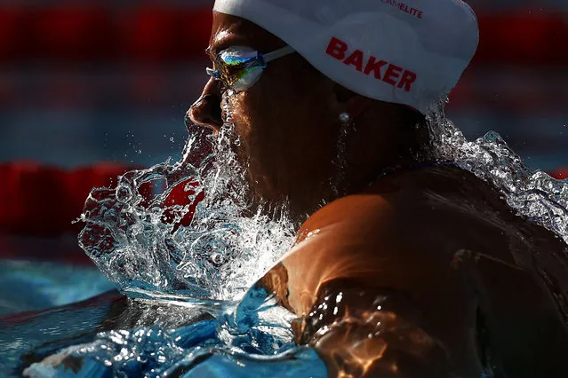 Kathleen Baker competes in the Women's 200 Meter IM Heats on Day Three of the TYR Pro Swim Series at Mission Viejo at Marguerite Aquatics Center on April 10, 2021 in Mission Viejo, California. (Photo by Maddie Meyer/Getty Images)