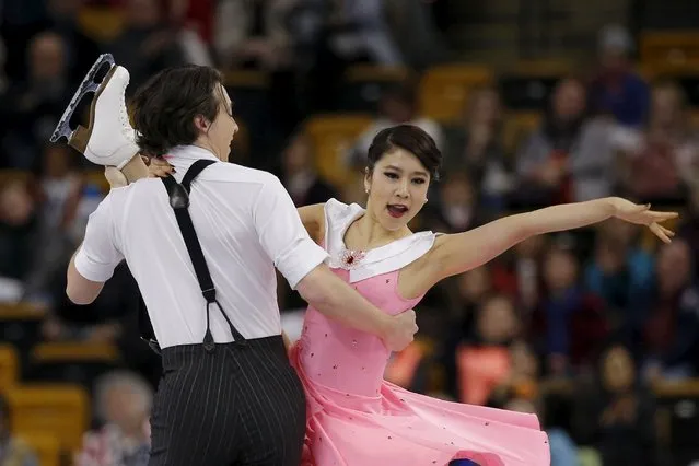 Figure Skating, ISU World Figure Skating Championships, Ice Dance Free Dance, Boston, Massachusetts, United States on March 31, 2016: Kana Muramoto and Chris Reed of Japan compete. (Photo by Brian Snyder/Reuters)