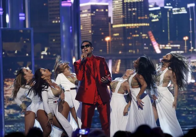 Singer Chris Brown performs “Fun” on stage at the 2015 Billboard Music Awards in Las Vegas, Nevada May 17, 2015. (Photo by Mario Anzuoni/Reuters)