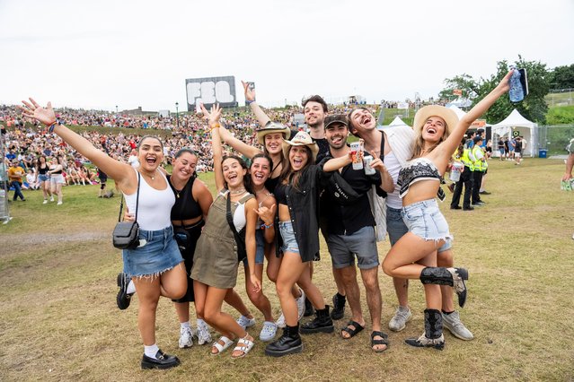 Festivalgoers are seen at Festival d'ete de Quebec, Sunday, July 9, 2023, at Plains of Abraham in Quebec City. (Photo by Amy Harris/Invision/AP Photo)