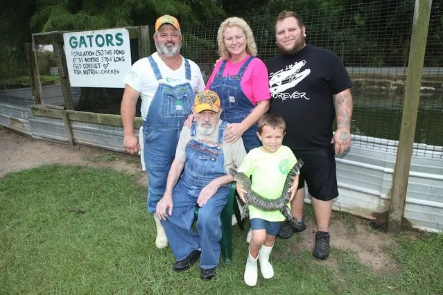 The Klieberts pose for a family photo on their farm in Hammond, Louisiana. (Photo by Barcroft Media)
