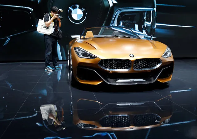 A BMW Z4 concept car is displayed during media preview of the 45th Tokyo Motor Show in Tokyo, Japan on October 25, 2017. (Photo by Toru Hanai/Reuters)