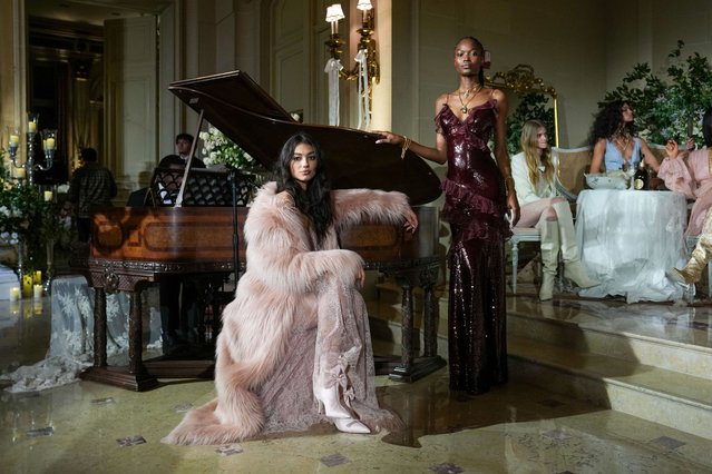Models present creations from LoveShackFancy during New York Fashion Week Fall-Winter 2025 in New York City, U.S., February 11, 2025. (Photo by David Dee Delgado/Reuters)