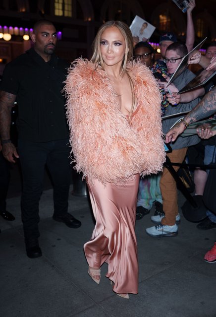 Singer Jennifer Lopez is seen arriving at a birthday celebration for John Kander on May 19, 2025 in New York City. (Photo by XNY/Star Max/GC Images)