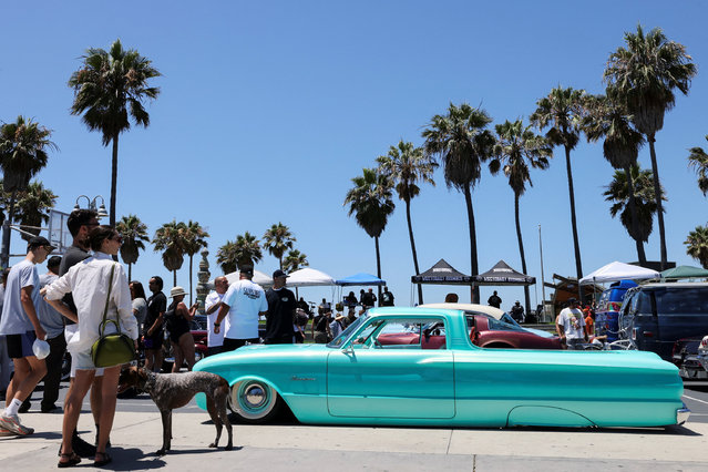 A customized 1960 Ford Ranchero is displayed at the Dogtown Super Show in Venice Beach, California, U.S., July 26, 2025. (Photo by Jonathan Alcorn/Reuters)