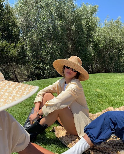 American model and socialite Kendall Jenner expresses her happiness in the second decade of August 2025. (Photo by kendalljenner/Instagram)