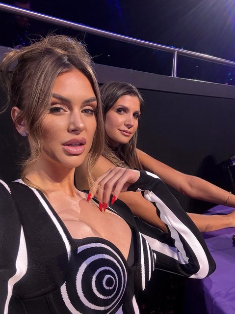 Author Lala Kent and Janet Elizabeth Caperna smolder at BravoCon in Las Vegas on November 16, 2025. (Phoot by lalakent/Instagram)
