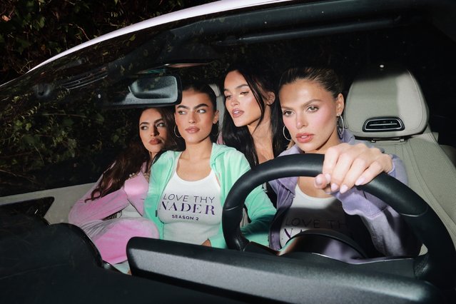 Brooks Nader and her sisters, Mary Holland, Grace Ann, and Sarah Jane announce Season 2 of “Love Thy Nader” with a photoshoot in Los Angeles on November 24, 2025. (Photo by Backgrid USA)