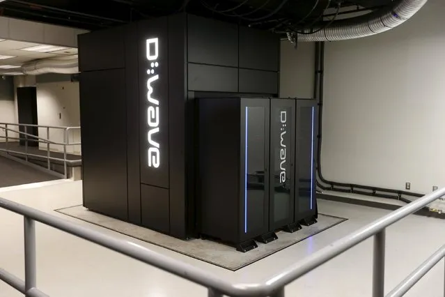 A D-Wave 2X quantum computer is pictured during a media tour of the Quantum Artificial Intelligence Laboratory (QuAIL) at NASA Ames Research Center in Mountain View, California, December 8, 2015. Housed inside the NASA Advanced Supercomputing (NAS) facility, the 1,097-qubit system is the largest quantum annealer in the world and a joint collaboration between NASA, Google, and the Universities Space Research Association (USRA). (Photo by Stephen Lam/Reuters)