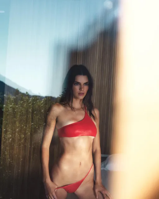 American model Kendall Jenner stunned in a skimpy red bikini early June 2023. (Photo by FWRD/@yuliagorbachenko)